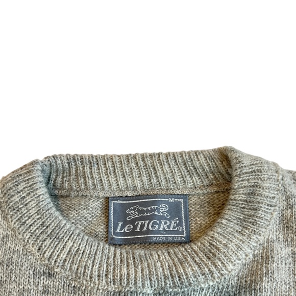 vintage le tigre wool knit sweater - Picture 4 of 7